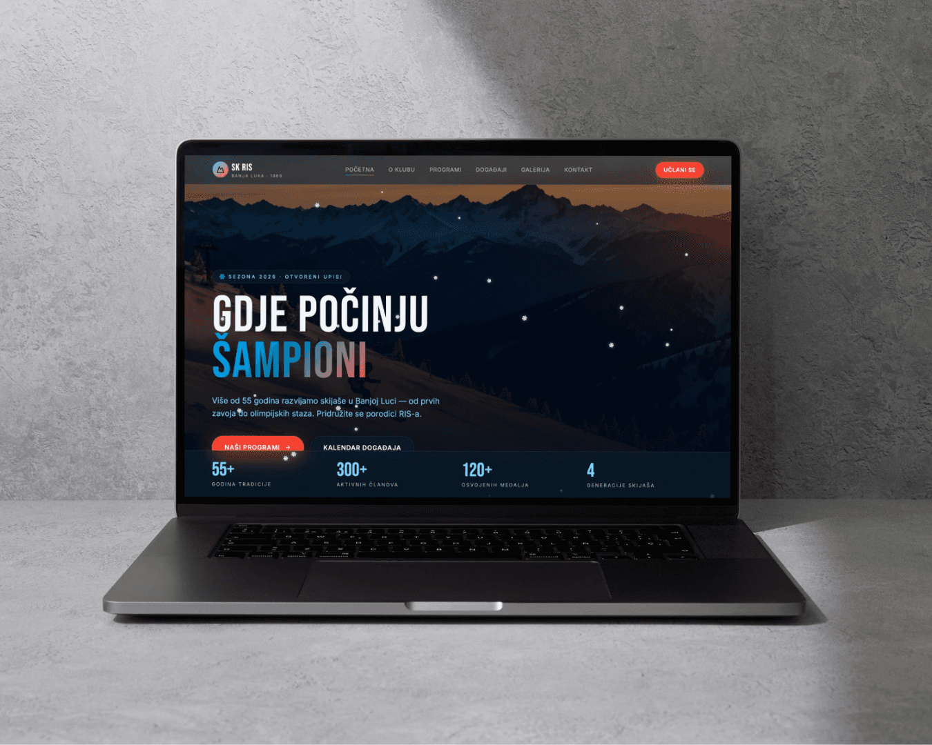 Ski Club RIS portfolio of photography Ski Club RIS - web design success case with results